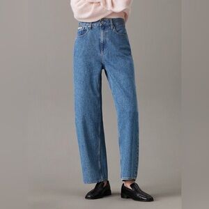 Calvin Klein Women's Blue Barrel Leg Jeans